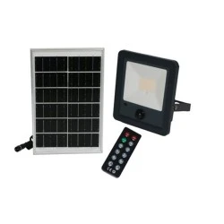 Ηλιακός προβολέας LED με ανιχνευτή κίνησης 50W 500lm 4000K ενδιάμεσο φως σε χρώμα γραφίτη με γυάλινο κάλυμμα IP65