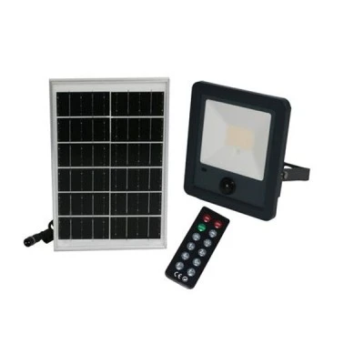 Ηλιακός προβολέας LED με ανιχνευτή κίνησης 50W 500lm 4000K ενδιάμεσο φως σε χρώμα γραφίτη με γυάλινο κάλυμμα IP65