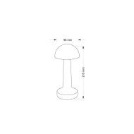 Led πορτατίφ επαναφορτιζόμενο 3W μανιτάρι CCT IP44 USB-C ντιμαριζόμενο λευκό 90x90x215mm