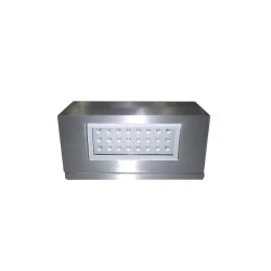 Φωτιστικό Led επίτοιχης τοποθέτησης 1.6W 230V ψυχρό λευκό φως μονής κατεύθυνσης IP54 ορθογώνιο αλουμίνιο σατινέ