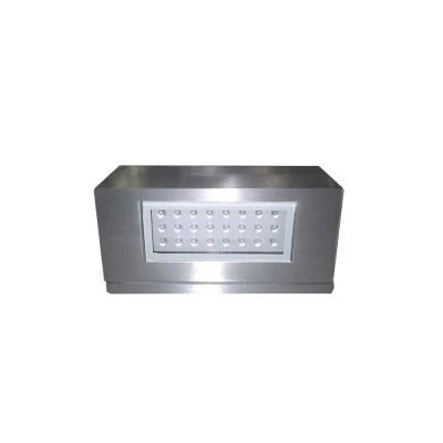 Φωτιστικό Led επίτοιχης τοποθέτησης 1.6W 230V ψυχρό λευκό φως μονής κατεύθυνσης IP54 ορθογώνιο αλουμίνιο σατινέ