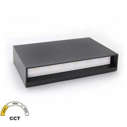 Απλίκα τοίχου LED PC διπλής κατεύθυνσης 12W 960lm με δυνατότητα εναλλαγής χρώματος φωτισμού CCT σε γραφίτη IP65 