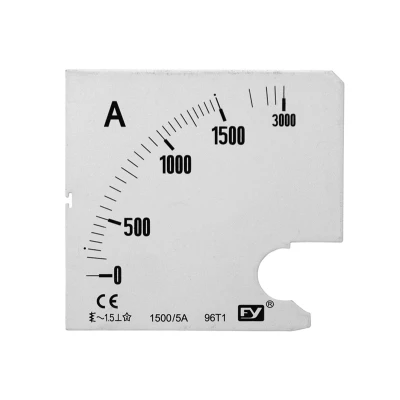 ΠΛΑΚΕΣ ΕΝΔΕΙΞΕΩΣ ΑΜΠΕΡΟΜΕΤΡΩΝ 96x96 1500/5Α ΠΛΑΚΕΣ ΕΝΔΕΙΞΕΩΣ ΑΜΠΕΡΟΜΕΤΡΩΝ 96x96 1500/5Α