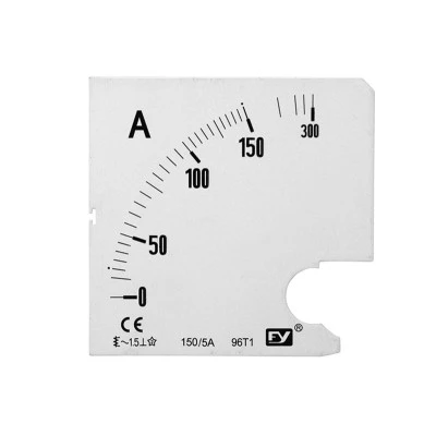 Πλάκα Ένδειξης Αμπερομέτρου 96x96mm – 150/5A για Πίνακες & Πόρτες Πλάκα Ένδειξης Αμπερομέτρου 96x96mm – 150/5A για Πίνακες & Πόρτες