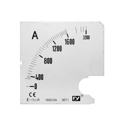 Πλάκα Ένδειξης Αμπερομέτρου 96x96mm – 1600/5A για Πίνακες & Πόρτες
