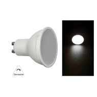 Λάμπα LED GU10 5W 230V Dimmable Ευρείας Δέσμης 105° –Ενδιάμεσο Φως 4000K