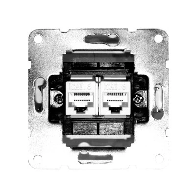 Μηχανισμός πρίζας DATA RJ45 Cat.6 + τηλεφώνου RJ11 Μηχανισμός πρίζας DATA RJ45 Cat.6 + τηλεφώνου RJ11