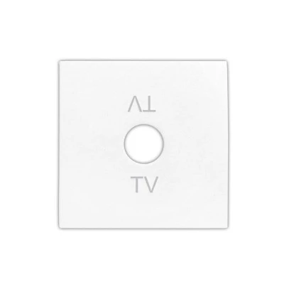 Πλακίδιο πρίζας TV σε λευκό χρώμα