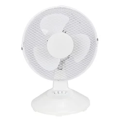 Ανεμιστήρας επιτραπέζιος με διάμετρο Φ23cm 230V 25W 3 πτερύγια σε λευκό χρώμα με 2 ταχύτητες
