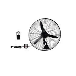 Ανεμιστήρας επίτοιχος μαύρος με controller 130W Φ66cm με τηλεχειριστήριο (18-35)