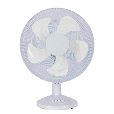 Ανεμιστήρας επιτραπέζιος Φ40cm 40W 230V με 5 πτερύγια 45° χειροκίνητα ρυθμιζόμενη κλίση σε λευκό χρώμα