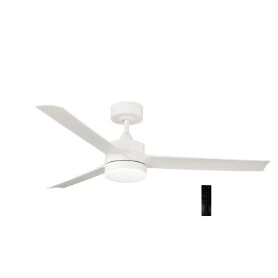 Ανεμιστήρας οροφής Φ132cm DC35W led ντιμαριζόμενος CCT με μοτέρ 22W λευκός 6 ταχυτήτων & 3 ABS πτερύγια