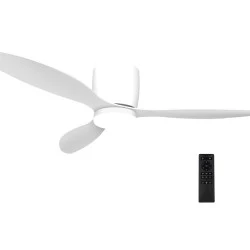 Ανεμιστήρας οροφής 30W DC Ø1,32m με LED 22W CCT ντιμαριζόμενο, τηλεχειριστήριο, ABS λευκός