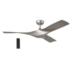 Ανεμιστήρας οροφής 32W DC Ø1,32m με τηλεχειριστήριο, 3 πτερύγια ABS, ασημί
