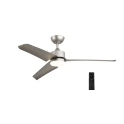 Ανεμιστήρας οροφής 32W DC Ø1,32m με LED 22W CCT ντιμαριζόμενο και τηλεχειριστήριο, ασημί