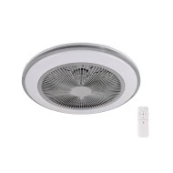 Ανεμιστήρας οροφής UFO Φ48cm led 56W ντιμαριζόμενος CCT με μοτέρ 22W ασημί με τηλεχειριστήριο & 6 ταχύτητες