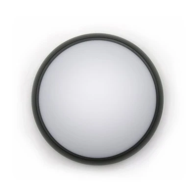 Πλαφονιέρα Led στρόγγυλη πλαστική γραφίτης 9W θερμό λευκό φως 4000k στεγανό IP65 εξωτερικού χώρου