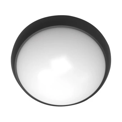 Πλαφονιέρα Led στρόγγυλη πλαστική γραφίτης 9W θερμό λευκό φως 4000k στεγανό IP65 εξωτερικού χώρου