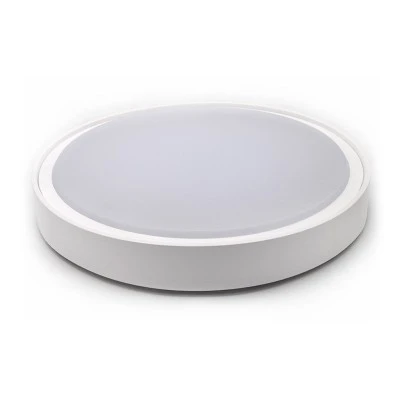 Πλαφονιέρα Led λευκή στρόγγυλη Ø360mm 28W 4000k ενδιάμεσο λευκό φως στεγανή IP65 εξωτερικού χώρου
