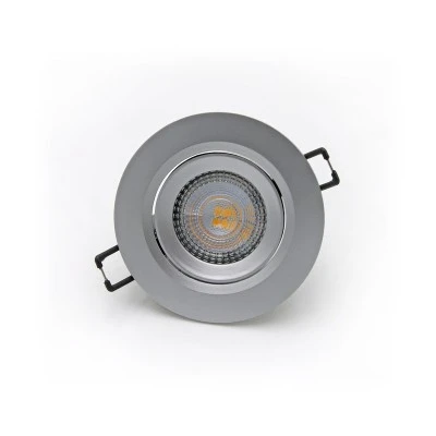 Φωτιστικό LED σποτ ψευδοροφής 5W 230V ασημί πλαστικό στρόγγυλο 4000k ενδιάμεσο λευκό φως 400lumen Φωτιστικό LED σποτ ψευδοροφής 5W 230V ασημί πλαστικό στρόγγυλο 4000k ενδιάμεσο λευκό φως 400lumen