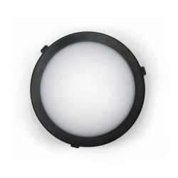 Led απλίκα μαύρη στρόγγυλη πλαστική 12W 840Lm 4000k ενδιάμεσο λευκό φως στεγανή ΙΡ54