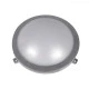 Led απλίκα γκρι στρόγγυλη πλαστική 12W 840Lm 4000k ενδιάμεσο λευκό φως στεγανή ΙΡ54