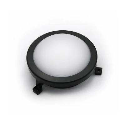 Led απλίκα μαύρη στρόγγυλη πλαστική 6W 420Lm 4000k ενδιάμεσο λευκό φως στεγανή ΙΡ54