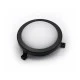 Led απλίκα μαύρη στρόγγυλη πλαστική 6W 420Lm 4000k ενδιάμεσο λευκό φως στεγανή ΙΡ54