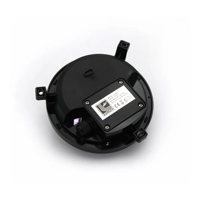 Led απλίκα μαύρη στρόγγυλη πλαστική 6W 420Lm 4000k ενδιάμεσο λευκό φως στεγανή ΙΡ54