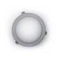 Led απλίκα γκρι στρόγγυλη πλαστική 6W 420Lm 4000k ενδιάμεσο λευκό φως στεγανή ΙΡ54