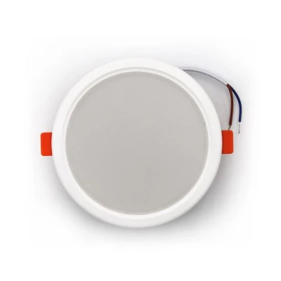 Led panel στρόγγυλο χωνευτό ψευδοροφής 10W 230V 3000k θερμό λευκό φως 850lumen δέσμης 120°