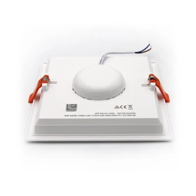 Led φωτιστικό ψευδοροφής λευκό τετράγωνο 20W 230V 3000k θερμό λευκό φως 1700lumen δέσμης 120° Led φωτιστικό ψευδοροφής λευκό τετράγωνο 20W 230V 3000k θερμό λευκό φως 1700lumen δέσμης 120°