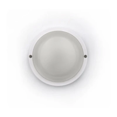 Led πλαφονιέρα λευκή στρογγυλή 8W 230V 4000k ενδιάμεσο φως με πολυκαρμπονάτ κάλυμμα στεγανή IP54