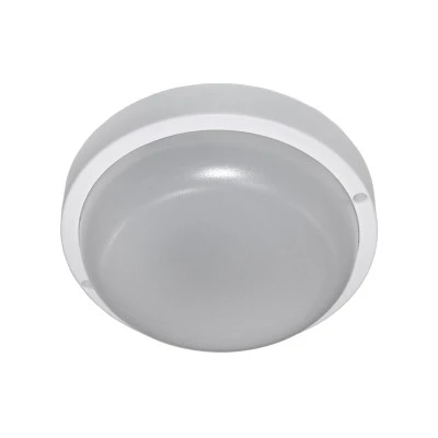Led πλαφονιέρα λευκή στρογγυλή 8W 230V 4000k ενδιάμεσο φως με πολυκαρμπονάτ κάλυμμα στεγανή IP54