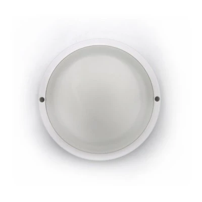 Led πλαφονιέρα στρογγυλή 12W 230V 4000k ενδιάμεσο φως 960lm με κάλυμμα ματ πολυκαρμπονάτ IP54