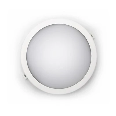 Led χελώνα λευκή στρογγυλή 15W 230V 4000k ενδιάμεσο φως 1200lm με κάλυμμα πολυκαρμπονάτ στεγανή IP64