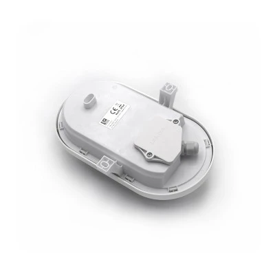 Led χελώνα οβάλ λευκή 15W 230V 4000k ενδιάμεσο φως 1200lm με κάλυμμα πολυκαρμπονάτ στεγανή IP64