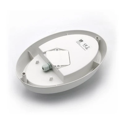Led απλίκα πολυκαρμπονική pc οβάλ λευκή 240x163mm 15W 230V ενδιάμεσο λευκό φως 4000k στεγανή IP65