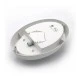 Led απλίκα πολυκαρμπονική pc οβάλ λευκή 240x163mm 15W 230V ενδιάμεσο λευκό φως 4000k στεγανή IP65
