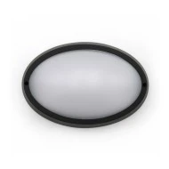 Led απλίκα πολυκαρμπονική pc οβάλ μαύρη 240x163mm 15W 230V ενδιάμεσο λευκό φως 4000k στεγανή IP65 Led απλίκα πολυκαρμπονική pc οβάλ μαύρη 240x163mm 15W 230V ενδιάμεσο λευκό φως 4000k στεγανή IP65