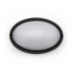 Led απλίκα πολυκαρμπονική pc οβάλ μαύρη 240x163mm 15W 230V ενδιάμεσο λευκό φως 4000k στεγανή IP65