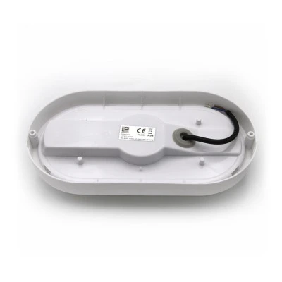 Led απλίκα πλαστική pc λευκή οβάλ 260x135mm 18W ενδιάμεσο λευκό φως 4000k εξωτερικού χώρου IP54