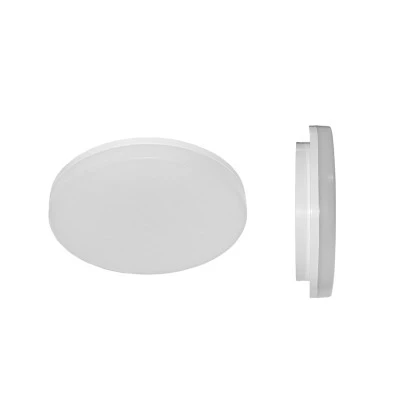 Led πλαφονιέρα λευκή στρογγυλή 18W 230V 4000k ενδιάμεσο φως 1800lm με κάλυμμα ματ πολυκαρμπονάτ IP54