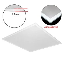Led slim panel ψευδοροφής 60x60 50W URG19 4000K ενδιάμεσο λευκό φως 