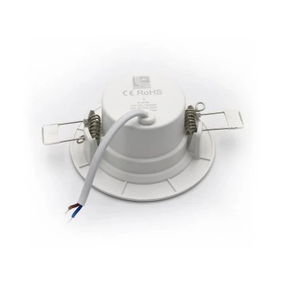 Led σποτ μπάνιου λευκό στρογγυλό χωνευτό 6W 230V 3000k θερμό φως 120° 450lm στεγανό IP54