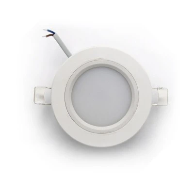 Led σποτ μπάνιου λευκό στρογγυλό χωνευτό 6W 230V 3000k θερμό φως 120° 450lm στεγανό IP54