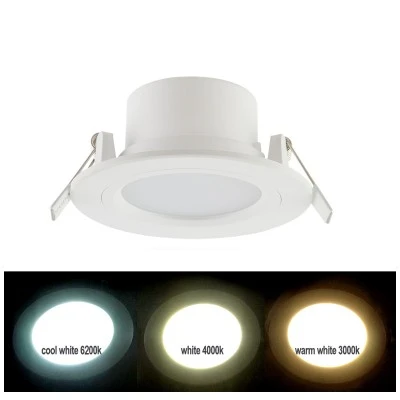 Led σποτ μπάνιου λευκό στρογγυλό χωνευτό 6W 230V 3000k θερμό φως 120° 450lm στεγανό IP54