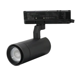 LED σποτ ράγας 4 καλωδίων dimmable 30W 230V ενδιάμεσο φως 4000K 3000lm 20°-60° Ra90 Φ80x181mm μαύρο