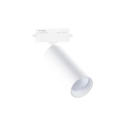 LED σποτ ράγας 2 γραμμών COB 10W ντιμαριζόμενο 230V θερμό λευκό φως 4000K 36° λευκό Φ54x153mm