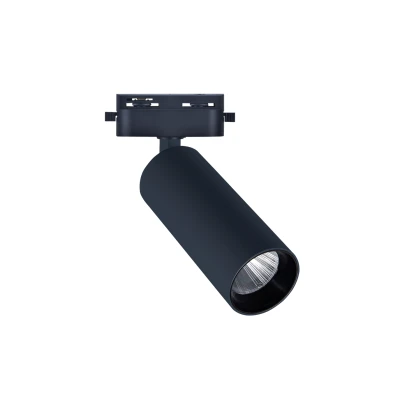 LED σποτ ράγας 2 γραμμών 10W ντιμαριζόμενο 230V ενδιάμεσο λευκό φως 4000K 1200lm 36° μαύρο Φ54x153mm